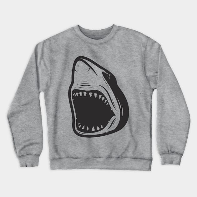 shark artwork Crewneck Sweatshirt by Moaaz Subh